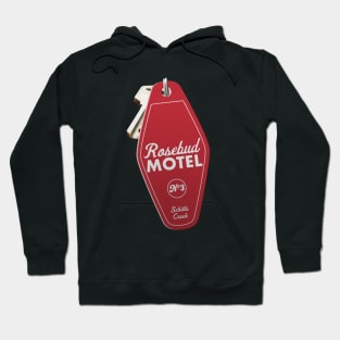 Schitt's Creek Rosebud Motel Key Tag, Retro design in red Hoodie